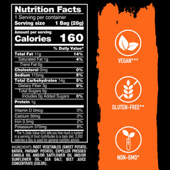 Terra Chips sea salt bag open showing vibrant chips ideal for sharing.