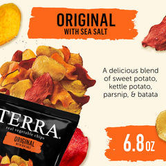 Terra Original Sea Salt chips packaging highlights non-GMO ingredients.