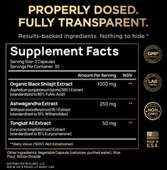 Terra Elment Ashwagandha Tongkat Ali capsules closeup for daily performance support