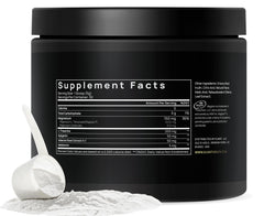 Terra Elmnt Triple Sleep powder being stirred into a glass for sleep support.