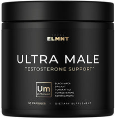 Terra Elmnt Ultra Male bottle front shows premium testosterone support.