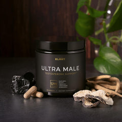 Terra Elmnt Ultra Male ingredients Maca close-up highlights energy support.