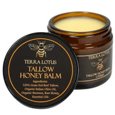 Terra Lotus Honey Tallow Balm jar with citrus scent for daily hydration.