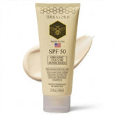 Terra Lotus Organic Tallow Sunscreen 50 SPF tube for easy, even application.