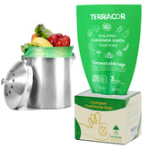 TERRACOR 3-gallon compost bags ideal for kitchen waste collection.