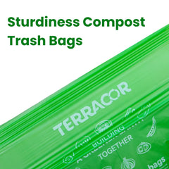 Terracor bags made from plant-based PLA and PBAT for sustainable use.