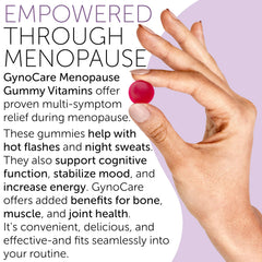 Terramed Just Think Comfort GynoCare gummies pour illustrates quick daily routine.