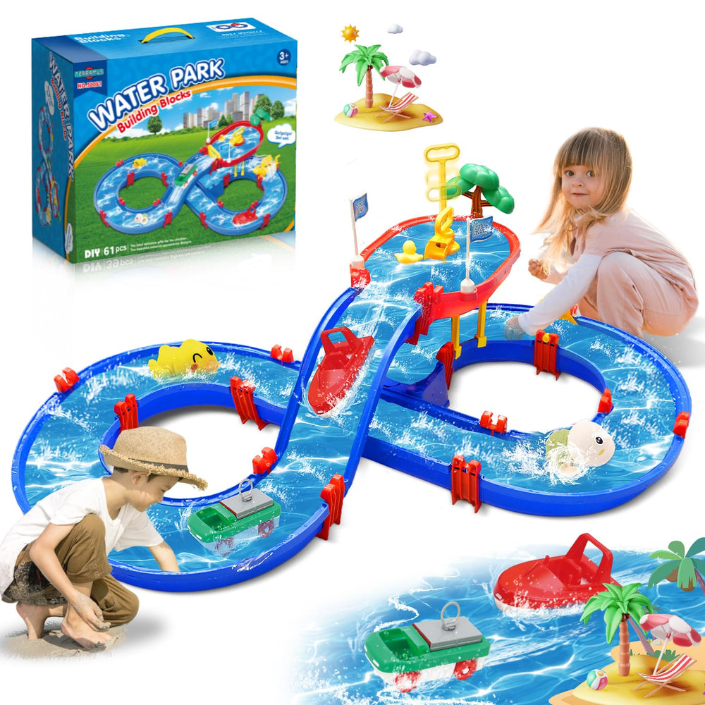 TERRAMUS 2-Tier Water Table pump action for hands-on learning and play