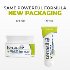 Terrasil Bed Sore Relief cream tube for targeted topical care.