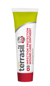 Terrasil Wound Care 3X tube provides infection protection.