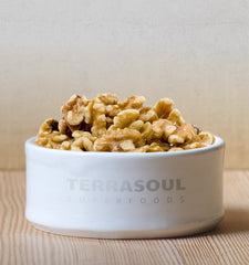 Terrasoul California farm walnuts; harvested fresh for natural flavor.