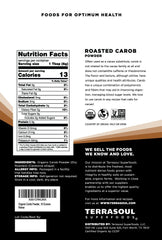 Terrasoul Organic Carob Powder used in baking for chocolate-like flavor.