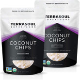 Terrasoul coconut chips organic 2-pack for convenient unsweetened snacking