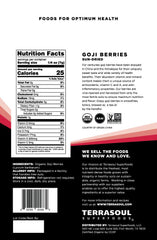 Terrasoul Goji Berries closeup reveals rich color and chewy texture.