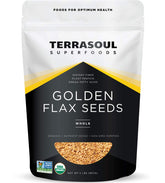Terrasoul Golden Flax Seeds bag front view, perfect for daily fiber boost