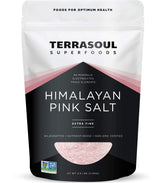 Terrasoul Himalayan Pink Salt extra-fine crystals in a 2.5 lb pouch for daily seasoning