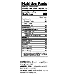 Terrasoul Organic Dried Mango Slices packaging back highlights non-GMO and vegan attributes