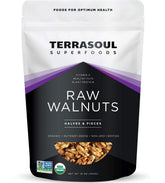 Terrasoul Superfoods Chandler walnuts in a raw 16oz bag with light color and quality