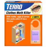 TERRO Clothes Moth Killer activation in closet, easy setup for quick protection