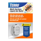 TERRO indoor liquid ant bait station eight-pack for discreet home use.