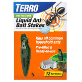 TERRO outdoor liquid ant bait stake setup attracts ants for targeted outdoor control