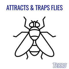 TERRO T518 fly ribbon indoors hanging setup for easy use.