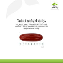 Terry Naturally OPC dosage card illustrating daily softgel schedule.