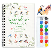Terself Watercolor Workbooks palette and paints for easy color mixing on the go.