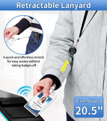 Teskyer nylon lanyard at 19.5 inches for comfortable all-day wear