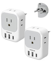tessan brazil adapter 7in1 front view versatile charging while traveling