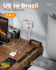 tessan brazil adapter usb-c usb-a ports powering multiple devices on the go