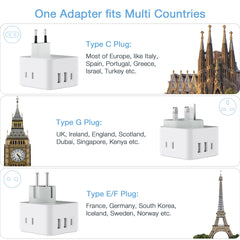 TESSAN detachable country plugs for flexible Europe travel.