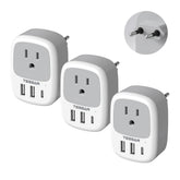 TESSAN European travel plug adapter pack showcases compact design for easy packing.