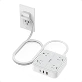 TESSAN flat-plug-extension-compact: slim profile behind furniture for easy access.