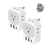 TESSAN India 2-pack travel adapter for multi-device charging on the go