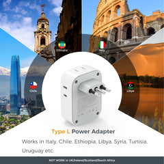 TESSAN 7-in-1 power adapter ideal for travelers needing multiple devices.