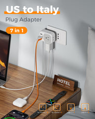 TESSAN 4-outlets and USB ports keep multiple devices powered in hotels.