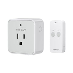 TESSAN remote-control-outlet compact design for unobtrusive bedside or sofa use.
