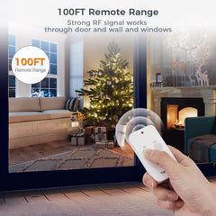TESSAN remote-control-outlet remote control in hand shows easy one-handed operation.