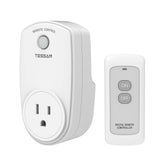 TESSAN remote and outlet on sofa enabling convenient control from seating.