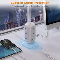 TESSAN 1050J surge protector guards electronics with reliable protection.