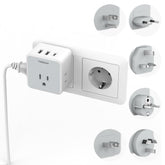 TESSAN universal travel adapter 6in1 ready for travelers' devices worldwide