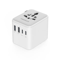 TESSAN universal travel adapter back view with safety shutters