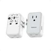 TESSAN universal travel adapter in compact design for easy packing.