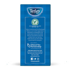 Tetley tea bags on the counter for quick, mug-ready brewing.