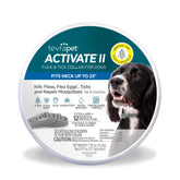 TevraPet Activate II flea collar packaging shows two collars for extended protection