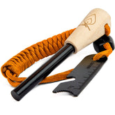 Texas Bushcraft fire starter rod—rugged ferro rod for reliable campfire sparks.