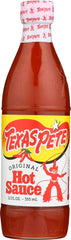 Texas Pete Original Hot Sauce pack of 3 bottles ready for family meals.