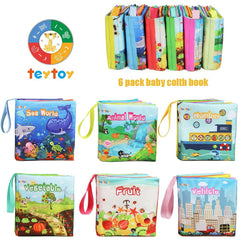Teytoy My First Soft Book animal world illustrations captivate infants with colorful scenes.