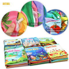 Teytoy My First Soft Book sea world charms encourage sensory play for babies.